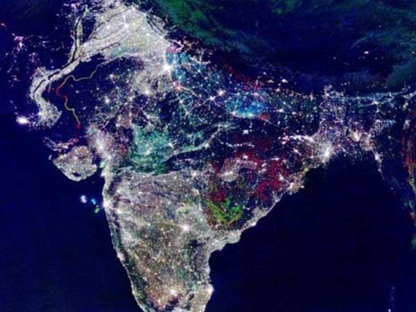 দীপাবলিতে মহাকাশ থেকে ভারতের দৃশ্য