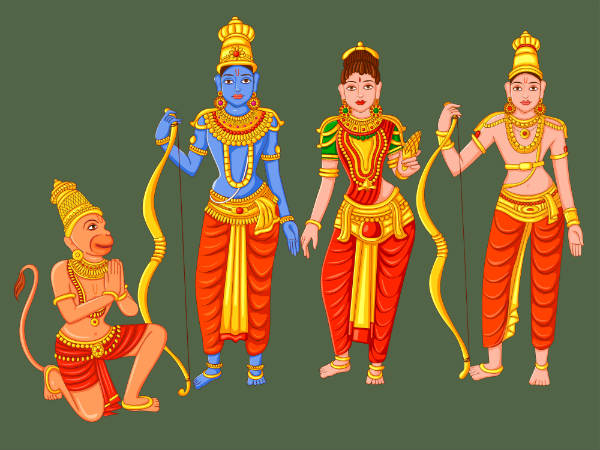 ৩. রামের আরাধনা করছেন দেব: