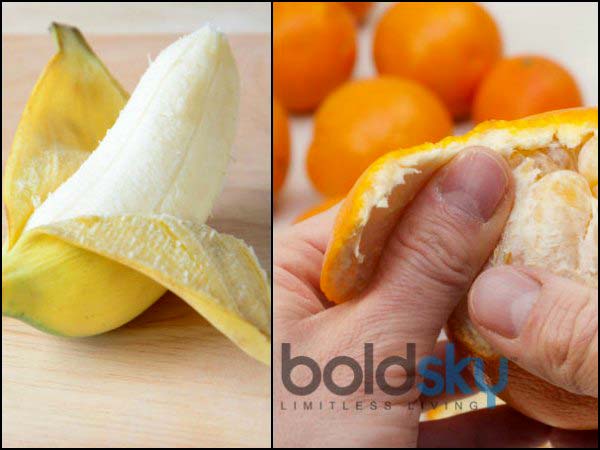 ৫) কলা ও কমলালেবু