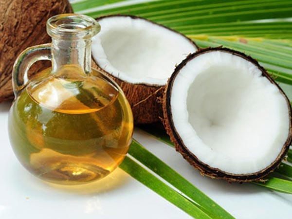 B) Castor oil and coconut oil
