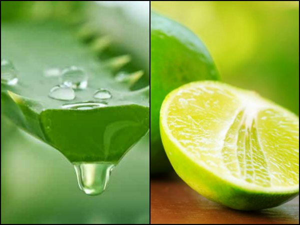 অ্যালোভেরা জেল ও লেবুর রস